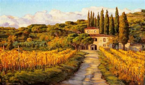 Casa La Vita E Bella Countryside Paintings Tuscan Art Italian Landscape