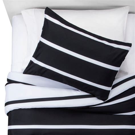 Maybe you would like to learn more about one of these? Block Stripe Comforter Set (Twin) 2 pc - Black & White ...