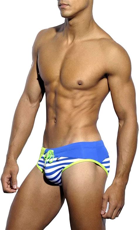 Brand Sexy Men Swimwear Padded Mens Swim Briefs Front Removable Pad Push Up Cup Gay Bikini