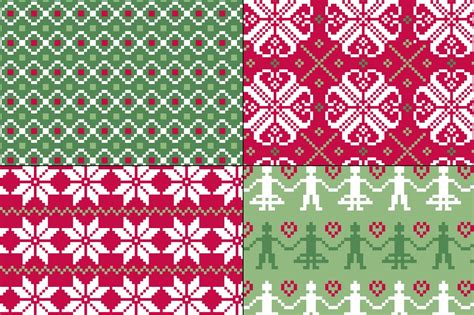 Seamless Scandinavian Patterns 162079 Patterns Design Bundles