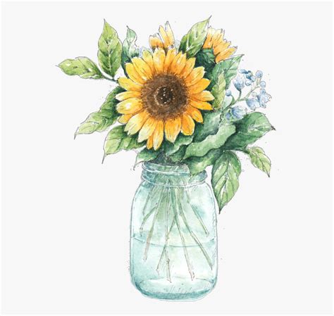 Free Free 188 Sunflower In Mason Jar Svg SVG PNG EPS DXF File