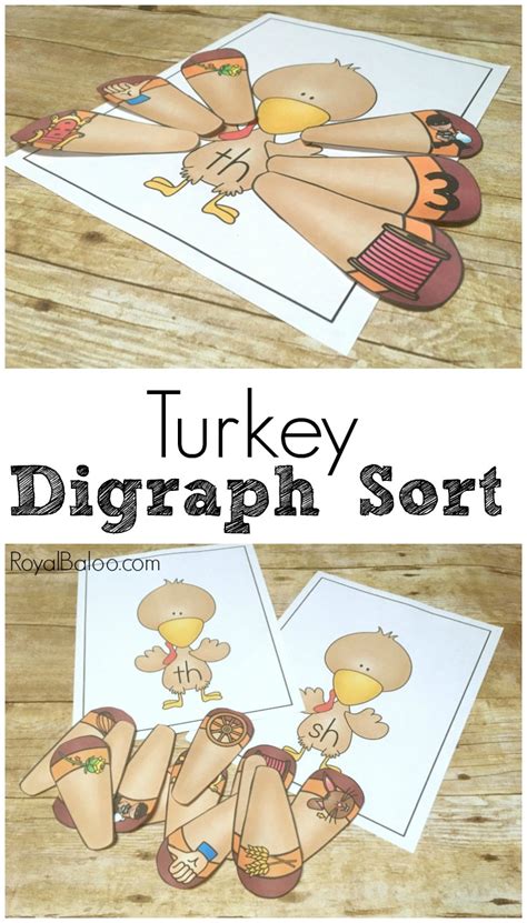 turkey digraph sort gobble up reading fun → royal baloo