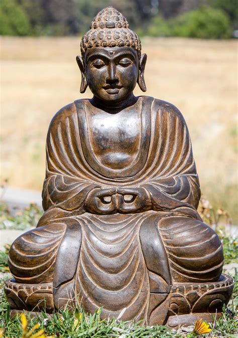 Sold Stone Meditating Japanese Buddha Statue 235 134ls820 Hindu