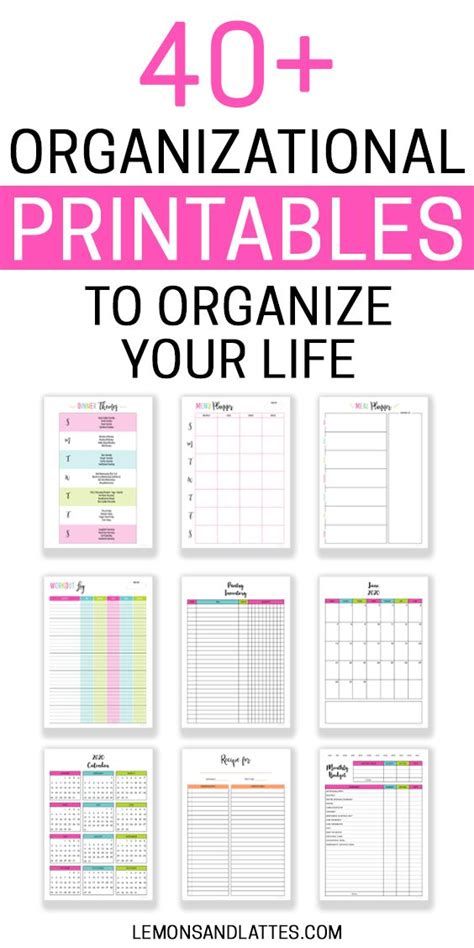 50 Printables To Organize Your Life Printable Calendar Template