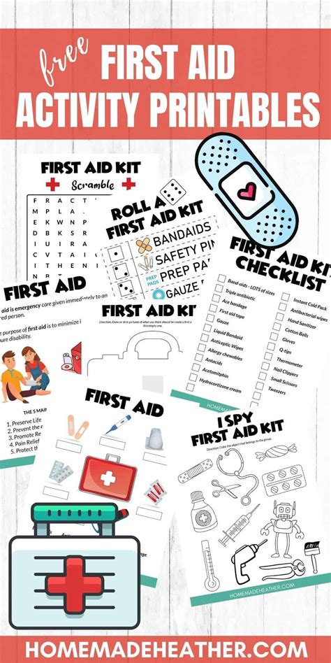 Free First Aid Activity Printables Homemade Heather