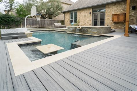 Circle C Ranch Deck And Pool Trex Contemporary Pool Austin By Timbertown Houzz