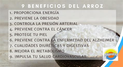 9 Beneficios Del Arroz Para Tu Alejandrina Alimentos