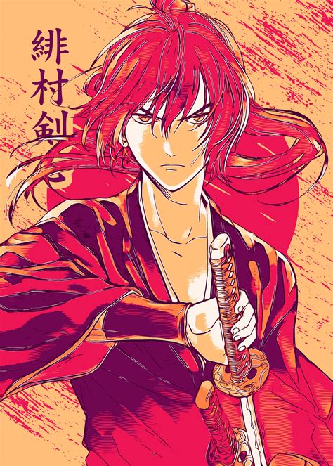 Kenshin Himura Poster In 2021 Kenshin Anime Fantasy Comics Anime