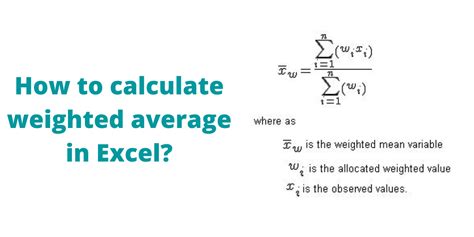 How To Calculate The Weighted Average In Excel Quickexcel
