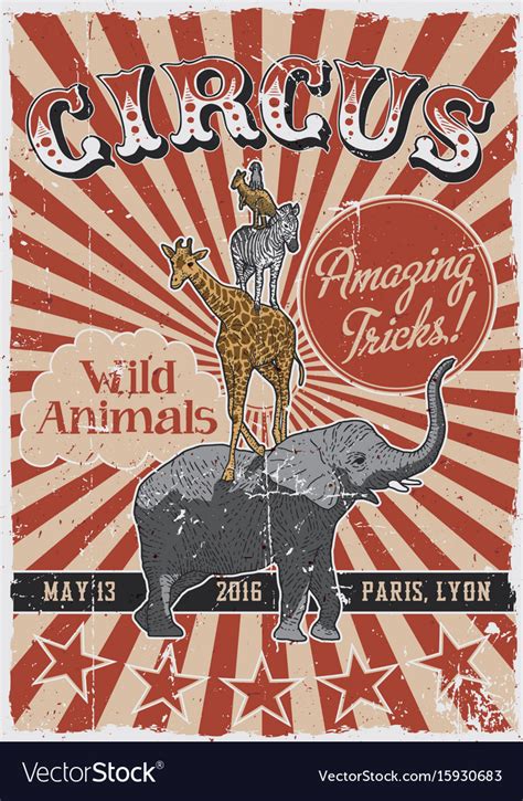 The blog is run by a photographer, adrian pelletier, they update the website on a daily basis with new landscape images. Circus vintage poster Royalty Free Vector Image