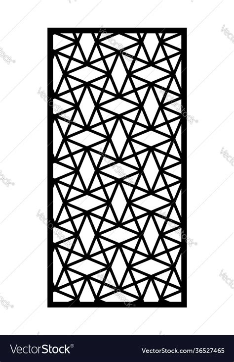 Decorative Panel Screenwall Modern Cnc Pattern Vector Image