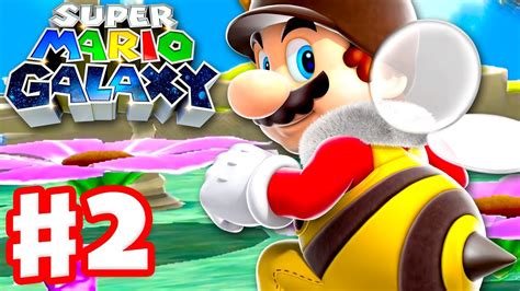 Super Mario Galaxy Gameplay Walkthrough Part 2 Honeyhive Galaxy