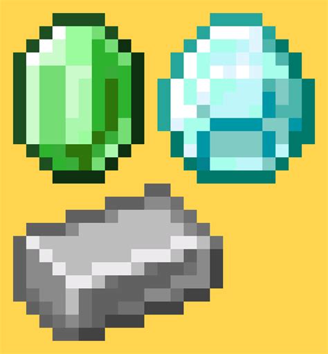 Pixilart Minecraft Ores By Alolcraft28