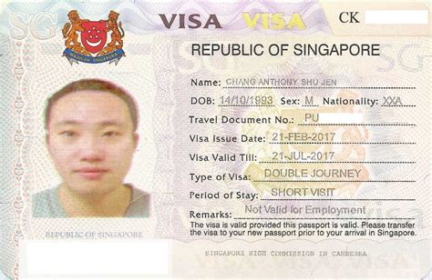 Singapore Visa Form 14a Fillable Printable Forms Free Online