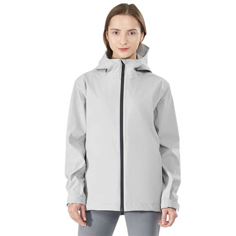 Goplus Womens Waterproof Rain Jacket Windproof Hooded Raincoat Shell
