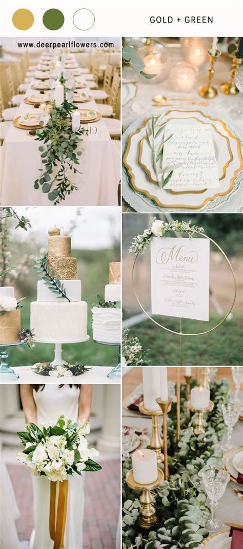Gold And Green Wedding Color Ideas Gold Wedding Theme Gold Wedding