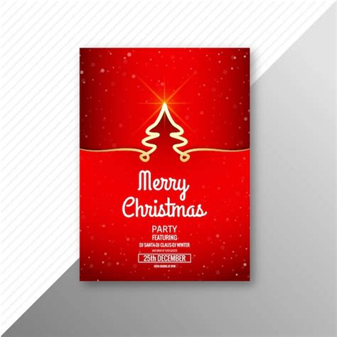 Premium Vector Merry Christmas Celebration Card Brochure Template