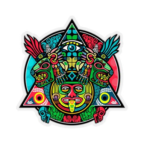 Mexico Sticker Aztec Art Print Folk Art Mexico Cool Stickers Etsy