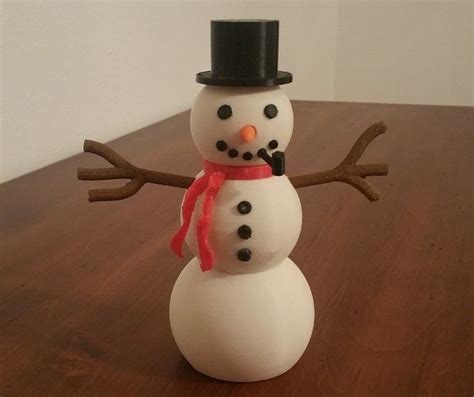 Snowman By Erikfurton 3d Printing Diy Snowman 3d Printing