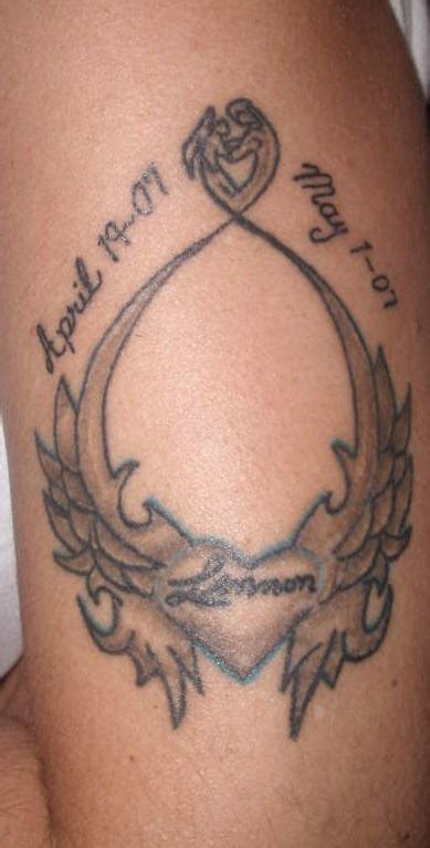 Winged Heart Tracery Memorial Tattoo Tattooimagesbiz