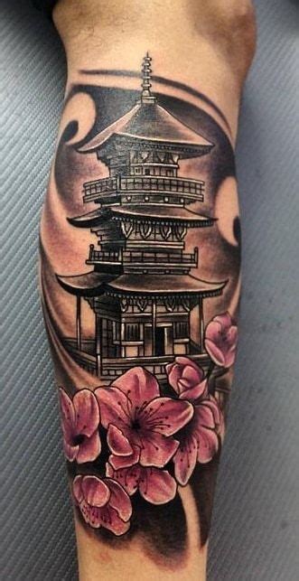 Japanese Temple Tattoo Tattoo Japanese Style Japanese Sleeve Tattoos
