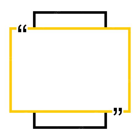 yellow box clipart vector black and yellow line text box text box quotes box box png image