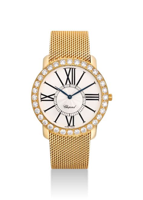 Chopard A Large 18k Gold And Diamond Set Bracelet Watch