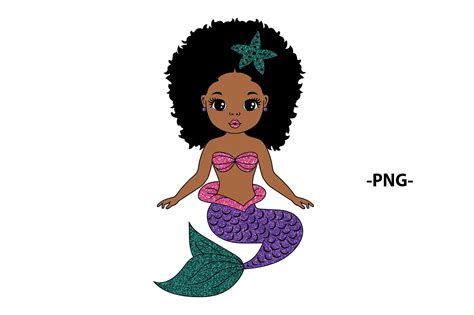 Afro Mermaid Svg Black Mermaid Svg Ocean Girl Black Woman Etsy