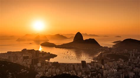 1920x1080 Resolution Sunset In Rio De Janeiro 5k 1080p Laptop Full Hd