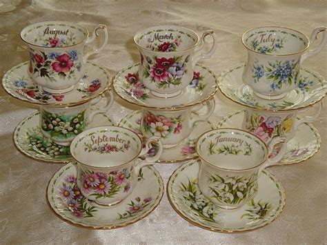 Vintage Teaware And Collectibles Royal Albert Flower Of The Month Series