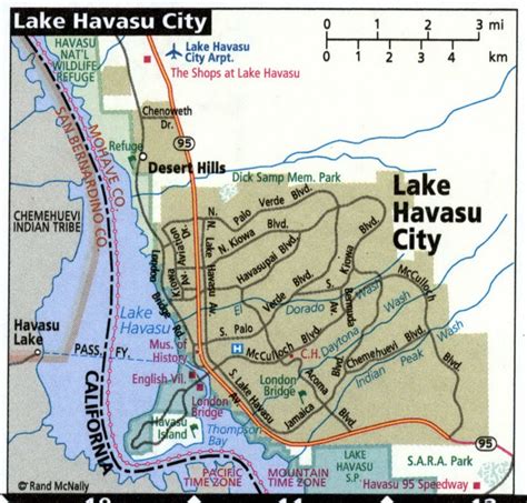 Lake Havasu City Road Map For Truck Drivers Toll And Free Highways Map