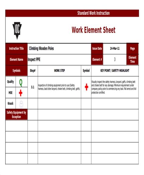 14 Work Sheet Templates Free Sample Example Format