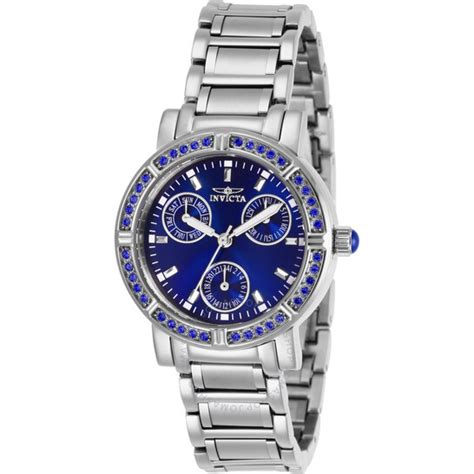 Invicta Angel Quartz Crystal Blue Dial Ladies Watch 29114 886678345953