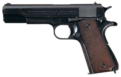 Desirable World War Ii Blued Robert Sears Inspected Colt Model 1911a1