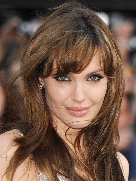 Fringe Angelina Jolie Hair Angelina Jolie Photos Wavy Hair Her Hair