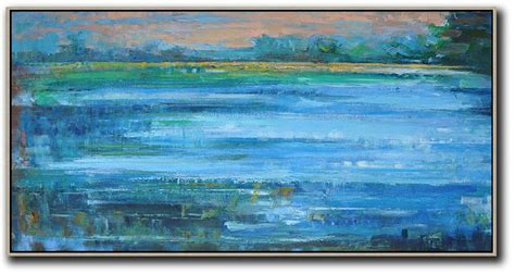 Large Modern Abstract Painting Panoramic Abstract Landscape Painting