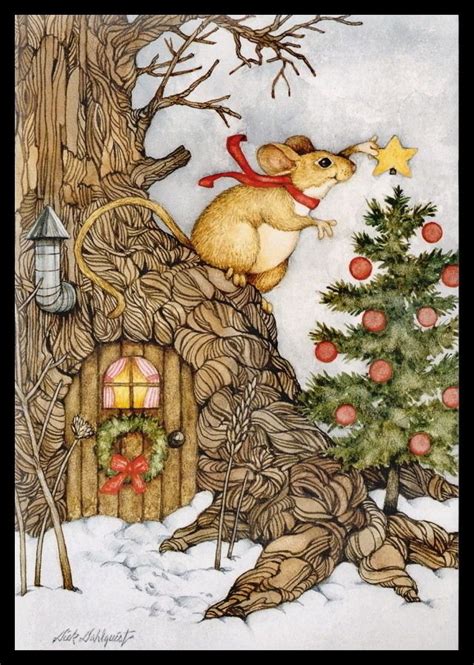 194 Gc Current Mouse Christmas Greeting Card Christmas Illustration
