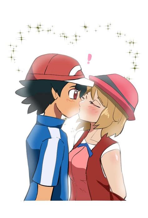 Ash And Serenas First Kiss Art By Macadamia Ramourshipping