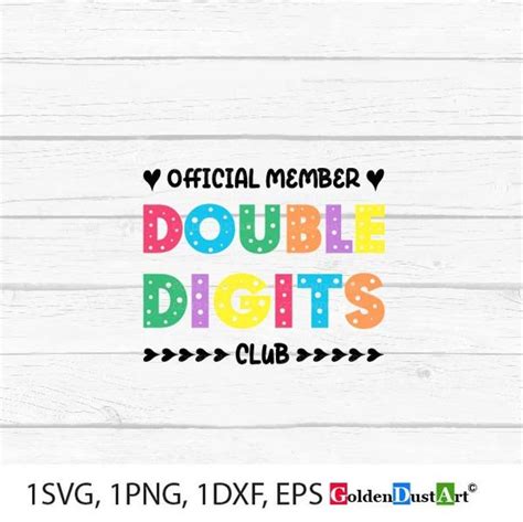 Official Member Double Digits Club Svg Double Digits Svg Th