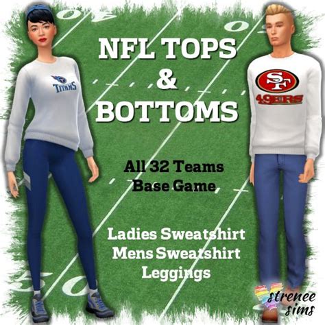 Nfl Tops And Bottoms Sims 4 Nfl Sweatshirts Nfl Sims 4