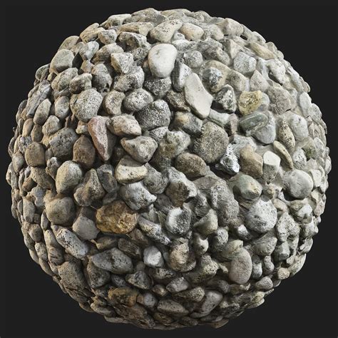 Cobble Stone Pbr Materials Texture Scan Data 3d