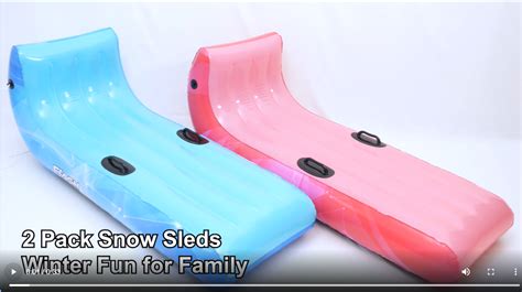 Snow Sled 60 Giant Inflatable Toboggan 2 Pack
