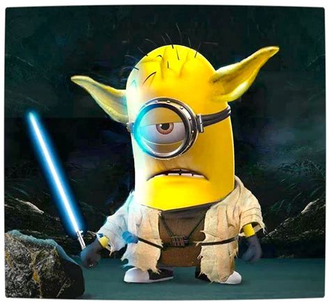 Vamers Artistry Fandom Minion Wars Feel The Force Star Wars And Despicable Me Mash Up