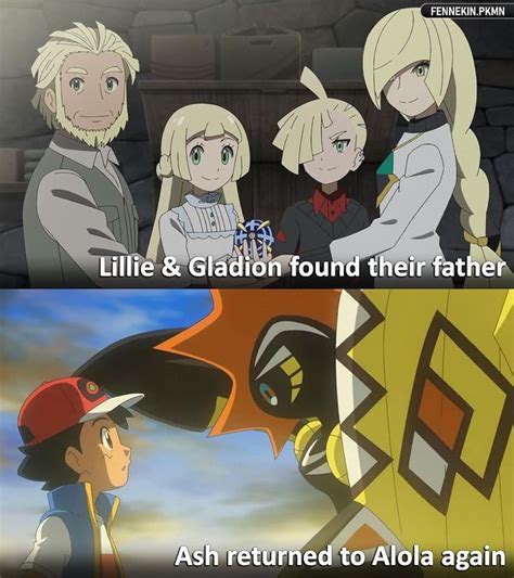 Anime Memes With Caption That Reads Lillie And Gladdon Found Their