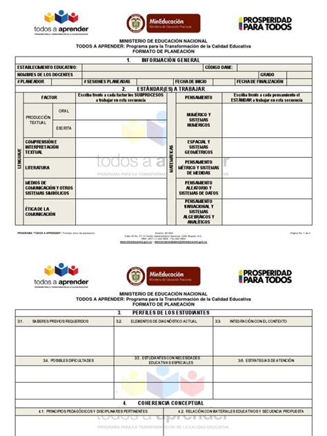 33 Formato PlaneaciÓn En Blanco Pdf Planificación Aprendizaje