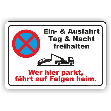 Soll das parken auf dem seitenstreifen nicht erlaubt werden, muß ein zusatzschild angebracht werden. Parken verboten Schild Parkverbotsschild Wer hier parkt ...