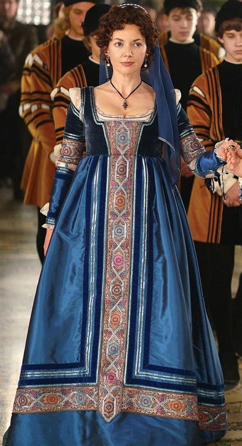 Medieval And Renaissance Dresses — The Borgias Blue Dress Renaissance