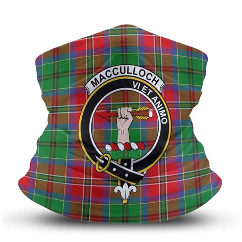 Scottish Macculloch Mcculloch Clan Crest Tartan Neck Gaiter