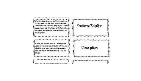 Text structure worksheets 4th grade
