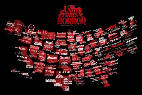 The United States Of Horror A Movie Map Of The Usa Corgi Creative